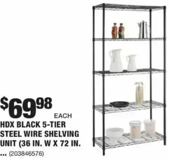 The Home Depot HDX Black 5-Tier Steel Wire Shelving Unit offer