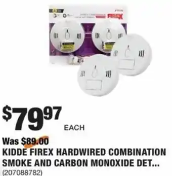 The Home Depot Kidde Firex Hardwired Combination Smoke And Carbon Monoxide offer