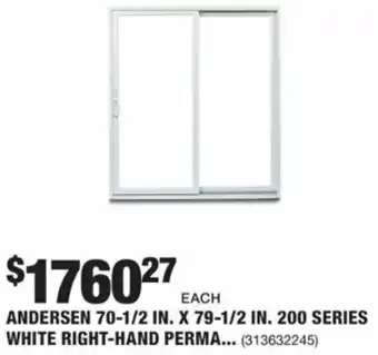 The Home Depot Andersen 70-1/2 In. X 79-1/2 In. 200 Series White Right-Hand offer
