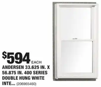 The Home Depot Andersen 33.625 In. X 56.875 In. 400 Series Double Hung White offer