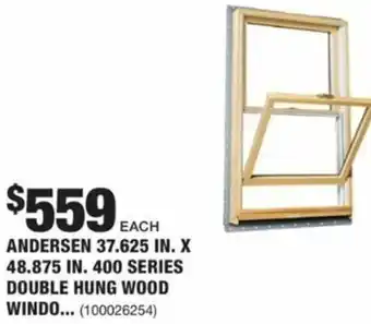 The Home Depot Andersen 37.625 In. X 48.875 In. 400 Series Double Hung Wood Window offer