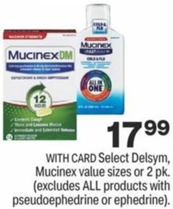 CVS Delsym, Mucinex offer