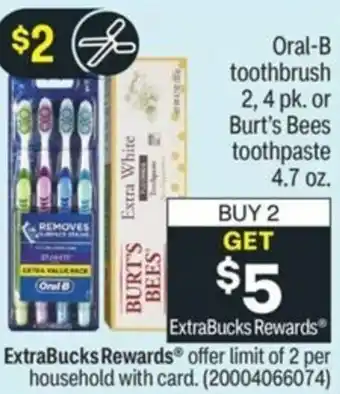 CVS Oral-B Toothbrush offer