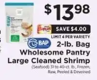 ShopRite Wholesome Pantry Large Cleaned Shrimp offer