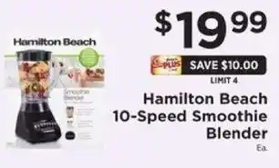 ShopRite Hamilton Beach 10-Speed Smoothie Blender offer