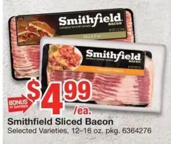 Giant Food Smithfield Sliced Bacon offer