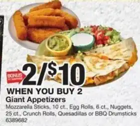 Giant Food Giant Appetizers offer