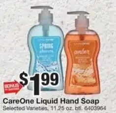 Giant Food CareOne Liquid Hand Soap offer