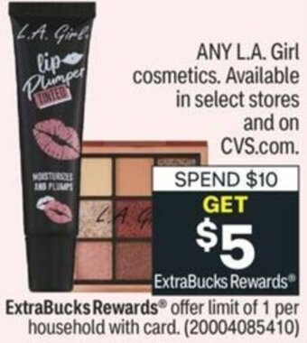 CVS L.A. Girl Cosmetics offer
