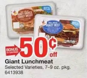 Giant Food Giant Lunchmeat offer