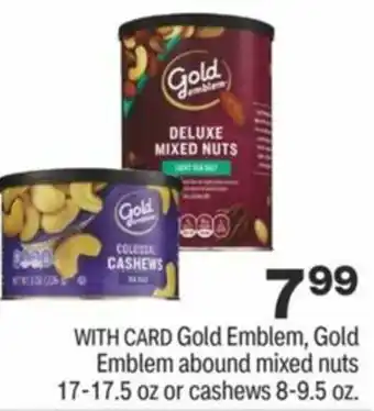 CVS Gold Emblem, Gold Emblem Abound Mixed Nuts 17-17.5 Oz offer