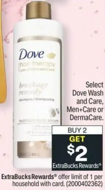 CVS Dove Wash And Care, Men+Care Or DermaCare offer