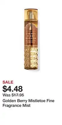 Bath & Body Works Golden Berry Mistletoe Fine Fragrance Mist offer