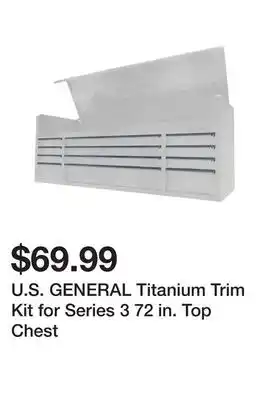Harbor Freight Tools U.S. GENERAL Titanium Trim Kit for Series 3 72 in. Top Chest offer