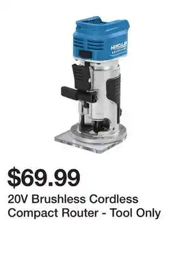 Harbor Freight Tools 20V Brushless Cordless Compact Router - Tool Only offer