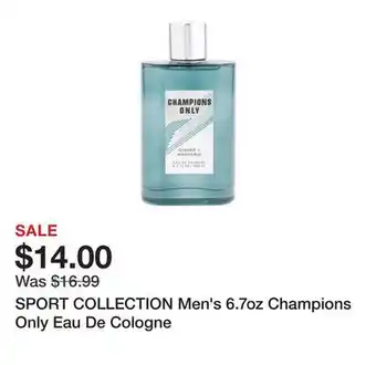 Marshalls SPORT COLLECTION Men's 6.7oz Champions Only Eau De Cologne offer