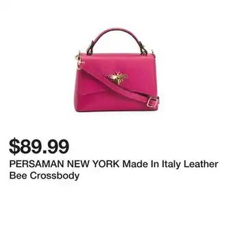 Marshalls PERSAMAN NEW YORK Made In Italy Leather Bee Crossbody offer