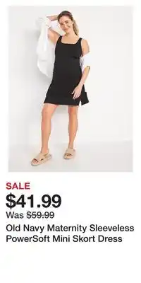 Old Navy Old Navy Maternity Sleeveless PowerSoft Mini Skort Dress offer
