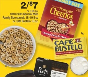 CVS General Mills Family Size Cereals 18-19.5 oz Or Café Bustelo 10 oz offer