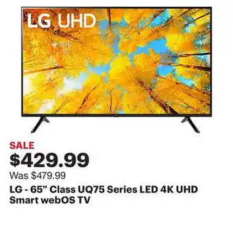 Best Buy LG - 65 Class UQ75 Series LED 4K UHD Smart webOS TV offer