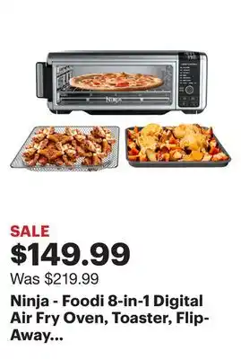 Best Buy Ninja - Foodi 8-in-1 Digital Air Fry Oven, Toaster, Flip-Away Storage, Dehydrate, Keep Warm - Stainless Steel/Black offer