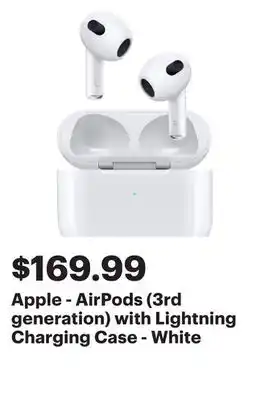 Best Buy Apple - AirPods (3rd generation) with Lightning Charging Case - White offer