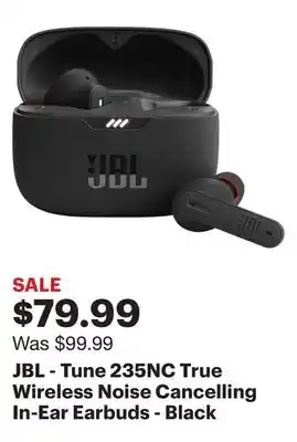 Best Buy JBL - Tune 235NC True Wireless Noise Cancelling In-Ear Earbuds - Black offer