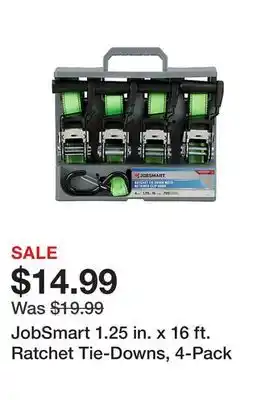Tractor Supply Company JobSmart 1.25 in. x 16 ft. Ratchet Tie-Downs, 4-Pack offer