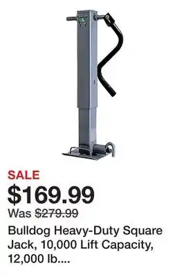 Tractor Supply Company Bulldog Heavy-Duty Square Jack, 10,000 Lift Capacity, 12,000 lb. Support Capacity, Sidewind offer