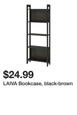 Ikea LAIVA Bookcase, black-brown offer