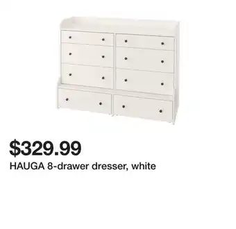 Ikea HAUGA 8-drawer dresser, white offer