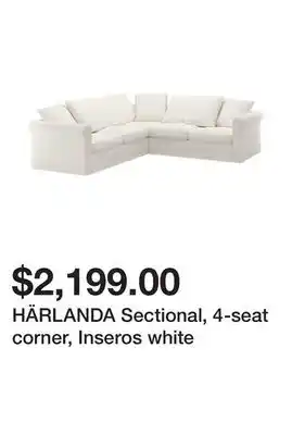 Ikea HÄRLANDA Sectional, 4-seat corner, Inseros white offer