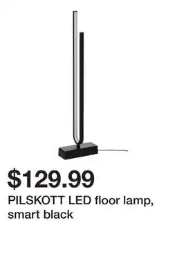 Ikea PILSKOTT LED floor lamp, smart black offer