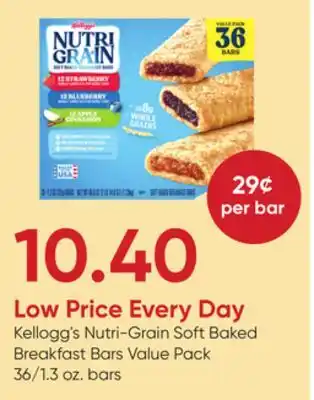 Stater Bros Kellogg's Nutri-Grain Soft Baked Breakfast Bars offer