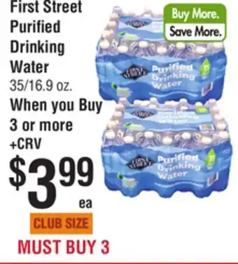 Smart & Final First Street Purified Drinking Water offer