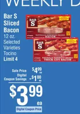 Smart & Final Bar S Sliced Bacon offer