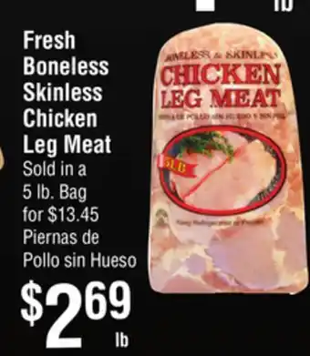 Smart & Final Fresh Boneless Skinless Chicken Leg Meat offer