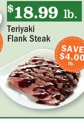 Heinen's Teriyaki Flank Steak offer