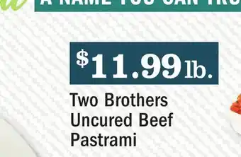 Heinen's Two Brothers Uncured Beef Pastrami offer
