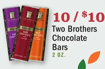 Heinen's Two Brothers Chocolate Bars offer