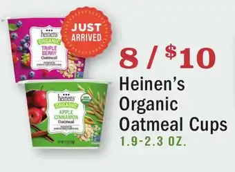 Heinen's Heinen's Organic Oatmeal Cups offer