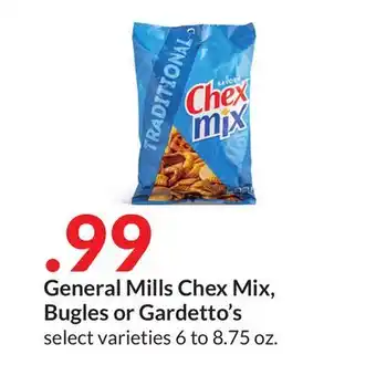 Hy-Vee General Mills Chex Mix, Bugles or Gardetto's offer
