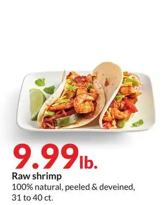 Hy-Vee Raw shrimp offer