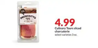 Hy-Vee Culinary Tours sliced charcuterie offer