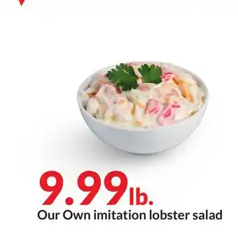 Hy-Vee Our Own imitation lobster salad offer