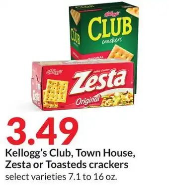 Hy-Vee Kellogg's Club, Town House, Zesta or Toasteds crackers offer