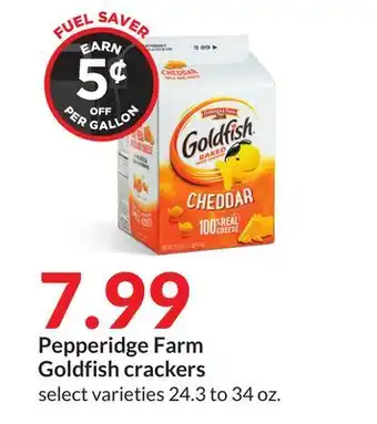 Hy-Vee Pepperidge Farm Goldfish crackers offer