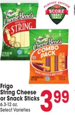 Jewel-Osco Frigo String Cheese or Snack Sticks offer