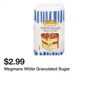 Wegmans Wegmans White Granulated Sugar offer