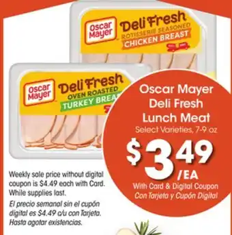 Ralphs Oscar Mayer Deli Fresh Lunch Meat offer